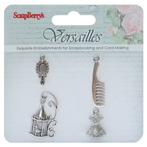 Zestaw Zawieszek Charms ScrapBerry's Versailles, 4szt